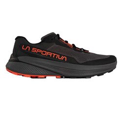 La Sportiva Prodigio Running Shoe Men's in Carbon and Cherry Tomato